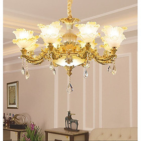 Mua Đèn chùm TICON phong cách sang trọng trang trí nội thất hiện đại loại 8 tay - kèm bóng LED chuyên dụng.