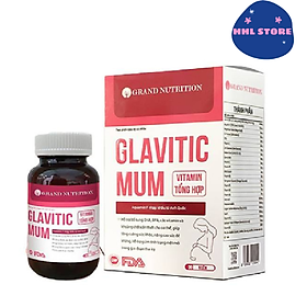 Glavitic Mum Vitamin Tổng Hợp Hỗ Trợ Tăng Cường Sức Khỏe Mẹ Bầu