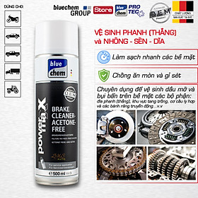 Dung dịch Bluechem Vệ sinh Đĩa - Bố phanh, Nhông Sên Dĩa (Brake Cleaner Aerosol) 500ml