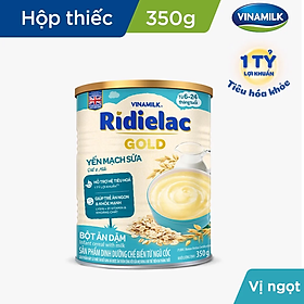 BỘT ĂN DẶM RIDIELAC GOLD YẾN MẠCH SỮA - HỘP THIẾC 350G