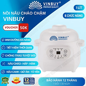 Mua Nồi nấu cháo chậm VINBUY cho bé ăn dặm  nồi chưng yến  nồi tiềm thuốc bắc  nồi nấu chậm  dung tích 1 lít  công suất 200w - Hàng chính hãng