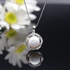 Hình ảnh Combo Mặt Và Dây Chuyền Ngọc Trai Thiên Nhiên M-1204 Trắng Cỡ hạt 7-8 Ly Bảo Ngọc Jewelry