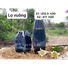 Mua Bình Hoa Lọ Hoa Xanh Dương Men Hỏa Biến Gốm Sứ Bát Tràng