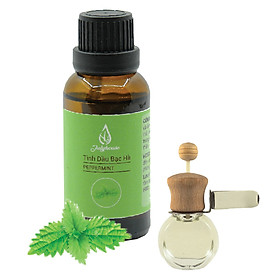 Combo Tinh dầu Bạc Hà thơm phòng Julyhouse 30ml + Tặng Vỏ khuếch tán