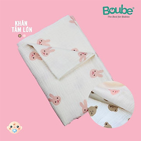 Khăn xô, khăn tắm cho trẻ sơ sinh và trẻ nhỏ loại lớn Boube – Chất liệu cotton mềm mại, hút ẩm tốt, an toàn cho bé.