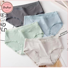 Combo 3 Quần lót cotton viền ren sexy quyến rũ thấm hút mồ hôi QC48 - giao màu ngẫu nhiên