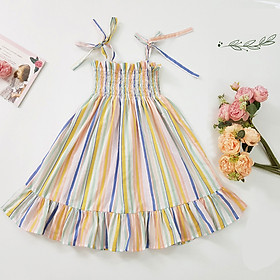 Áo crop top 2 dây với váy dây kẻ sọc phù hợp  SHEIN
