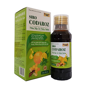 Siro Codaroz bổ phế, giảm ho long đờm, giảm đau rát họng, khản tiếng chai 100ml