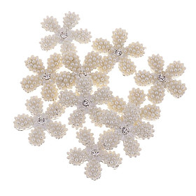 10Pcs Alloy Daisy Pearl Hair Decoration Bridal Women Wedding Party Decor DIY Hair Accessories for Brides and Bridesmaids