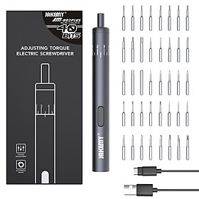 JAKEMY Electric Screwdriver Electric Screwdriver Set with 40pcs Bits Rechargeable Cordless Screwdriver USB Powered