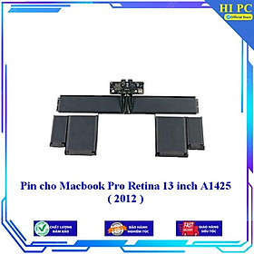 Pin cho Macbook Pro Retina 13 inch A1425  2012 - Hàng Nhập Khẩu 