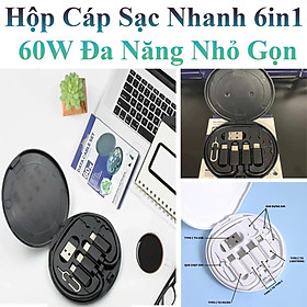 Mua Hộp Cáp Sạc Nhanh 6In1 60W Đa Năng Nhỏ Gọn Tích Hợp 4 Đầu Sạc Rời