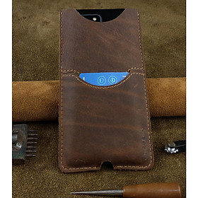 Bao Da Rút cho điện thoại Note20 Ultra, S22 Ultra, S21 Plus, Note 10 Plus Da Bò Thật may máy cao cấp