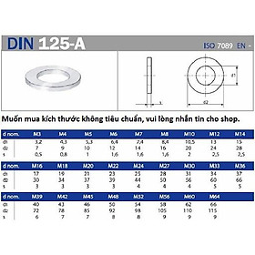 Mua Bộ 10 Long đen/ đệm thép các kích thước.M1.6 M2 M2.5 M3 M4 M6 M8 M10 M12 M14