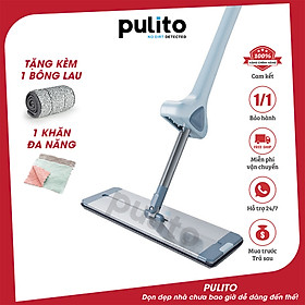 Mua Cây Lau Nhà Tự Vắt Pulito 360 Độ Làm Bằng Chất Liệu Hợp Kim Cao Cấp + Tặng  Kèm 1 Bông Lau Thay Thế