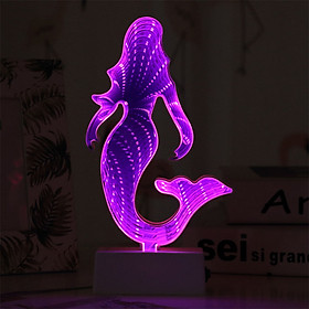 LED 3D Stylish Dreamlike Tunnel Neon Night Lamp for Christmas Party Home Decoration Ornament