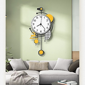 Đồng hồ trang trí nghệ thuật CL065 trang trí phòng khách - không cần khoan tường
