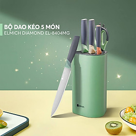 Bộ dao kéo 05 món Elmich diamond EL-8404 - Hàng Chính Hãng