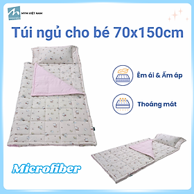 Túi ngủ cho bé MYM kích thước 70x150cm chất liệu vải Microfiber nhung
