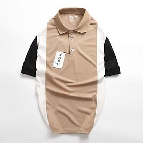 Áo polo nam thời trang FASHION EKING CLOTHING x HOKO thiết kế phối màu BE - chất liệu Poli Xịn Sò