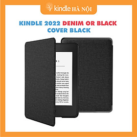 Combo máy đọc sách Kindle 2022 11th tặng kèm bao da  Cover  - Hàng nhập khẩu - Cover màu Black - 16GB