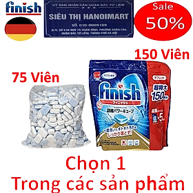 Viên rửa bát Finish Nhật bản 150 viên - Viên finish power cube 150v dùng cho máy rửa bát chén loại nhỏ từ 6 - 8 - 9 -10 bộ bát đĩa