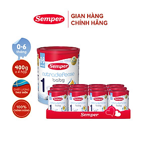 Thùng 12 hộp Sữa bột công thức Semper Nutradefense Baby 1 400g hộp