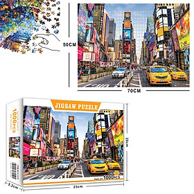 Bộ Tranh Ghép Xếp Hình 1000 Pcs Jigsaw Puzzle Time Square Thú Vị Cao Cấp