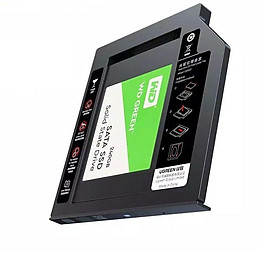 Khay đựng ổ cứng và ssd 2.5inch 9.5mm caddy bay sata mỏng gắn vào khe cd - dvd của laptop Ugreen 322CD70657CM - Hàng chính hãng
