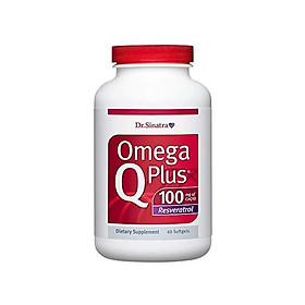 Dr. Sinatra’s Omega Q Plus 100 Resveratrol – Omega-3 Supplement Supports Healthy Blood Flow, Blood Pressure, and Provides Antioxidant Power with 100mg of CoQ10 and Resveratrol (180 softgels)