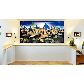 Mua Tranh sơn mài - MÃ ĐÁO THÀNH CÔNG - Đắp nổi hàng xuất khẩu 60x120 cm