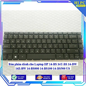 Bàn phím dành cho Laptop HP 14-BS 14T-BS 14-BW 14Z-BW 14-BS000 14-BS100 14-BS500 US - Hàng Nhập Khẩu