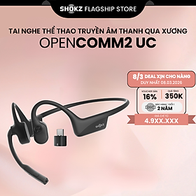 Tai nghe Bluetooth truyền âm thanh qua xương Shokz OPENCOMM2/OPENCOMM2 UC - Hàng Chính Hãng - OPENCOMM 2 UC