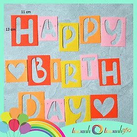 Dây chữ sinh nhật vải nỉ Happy Birthday