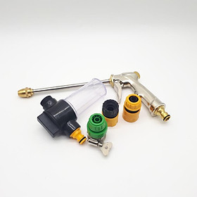 Mua Bộ vòi xịt nước tưới cây  Rửa xe BTD-5205 vòi súng đồng VOI-17 kèm bình xà phòng - màu ngẫu nhiên