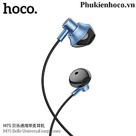 Tai nghe dây HOCO M75 CÓ MICRO ĐÀM THOẠI JACK 3.5MM Dành cho điện thoại iPhone iP Huawei Samsung Oppo Realme - hàng chính hãng