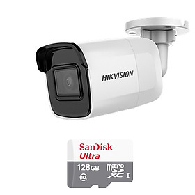 Camera IP WIFI DS-2CD2021G1-IW Hikvision Ngoài Trời 2MP Và Thẻ Nhớ 128GB - Tặng Kèm Tai Nghe Bluetooth - Hàng chính hãng