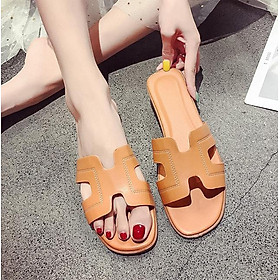 Dép Quai Ngang Nữ Chữ H Da PU Cao Cấp Đẹp Êm Chân 3Fashion - 2567 New