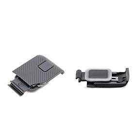 2Pcs Replacement USB HDMI Side Door Cover Repair Case for   Hero 5 6 7 Black