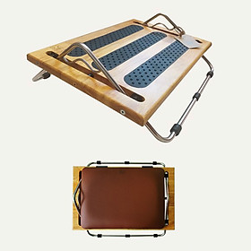 Mua Giá Kê Chân Công Thái Học Thư Giãn Foot ZONE RELAX FZR-200 (Khung inox  Tấm kê chân bằng bằng gỗ-có các hạt massage bằng cao su mềm)-Tặng Ngay Phụ Kiện Đệm Êm Chân FZR-A01