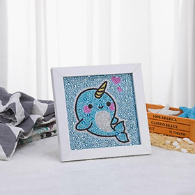 DIY 5D Diamond Painting by Number Kits Full Drill Rhinestone Embroidery Cross Stitch Pictures for Home Decor Cartoon Whale