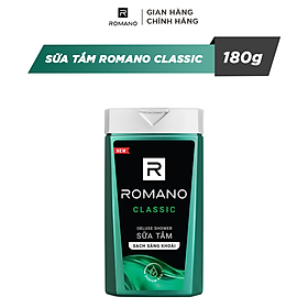 Sữa tắm cao cấp Romano Classic cổ điển lịch lãm phiên bản Deluxe sạch sáng khoái 180gr