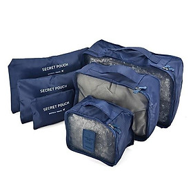 Bộ 6 túi du lịch chống thấm bags in bag (xanh dương đậm)