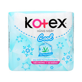 Lốc 8 Gói BĂNG VỆ SINH Kotex hàng ngày cool - Gói 20 Miếng 