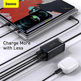 Bộ Sạc Nhanh Baseus 65W GaN3 Pro Desktop Fast Charger 4 in 1 Hàng Chính Hãng - Đen