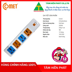 Ổ Cắm Nối Dài Comet CES10405 - Hàng Chính Hãng