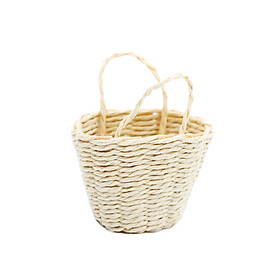 1:12 Vegetable Food Containers Dollhouse Hand Woven Basket Stylish Crafts Mini for Micro Landscape Children Toy Decor Fairy Garden Accessory
