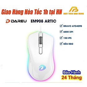 Chuột Có Dây DAREU EM908 Led RGB Siêu Nhạy DPI 6000 Chuyên Dùng Cho Văn Phòng, Chơi Game - Hàng Chính Hãng