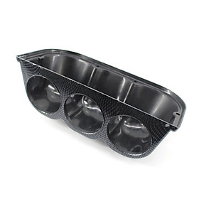 Dash 3 Hole Triple Gauge Meter Mount Holder Pod 52mm Carbon Fiber Pattern