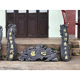Mua Bộ khánh thư câu đối mini giả cổ gỗ gụ 60cm